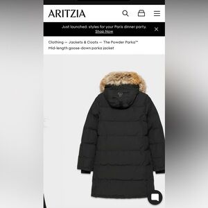 TNA Black Puffer Jacket with Fur Hood